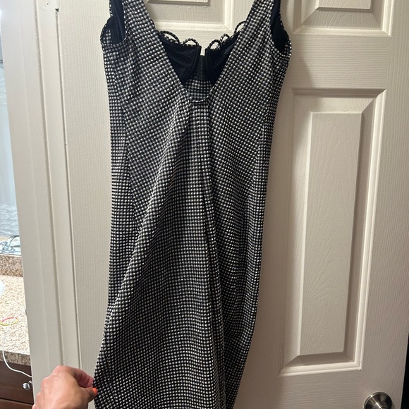 Rouje Monochrome Gingham Dress - Picture 4 of 6